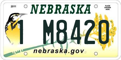 NE license plate 1M8420
