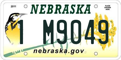 NE license plate 1M9049