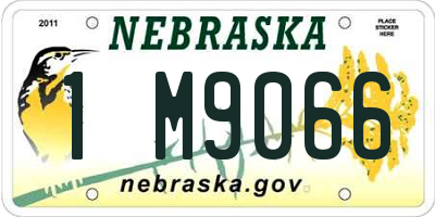 NE license plate 1M9066
