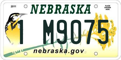 NE license plate 1M9075