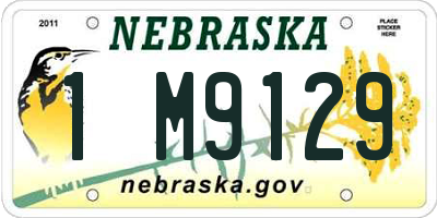 NE license plate 1M9129