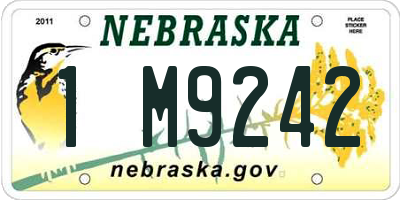 NE license plate 1M9242