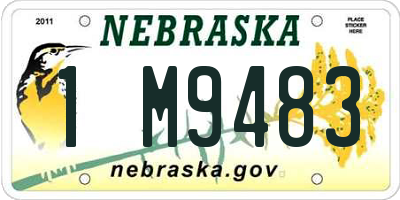 NE license plate 1M9483