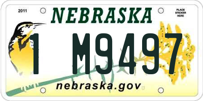 NE license plate 1M9497