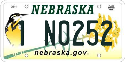 NE license plate 1N0252