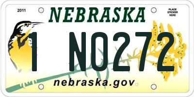 NE license plate 1N0272