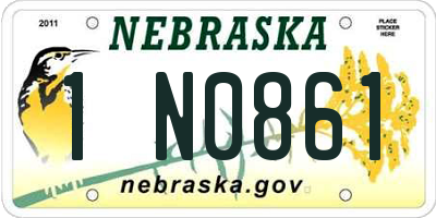 NE license plate 1N0861