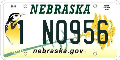NE license plate 1N0956