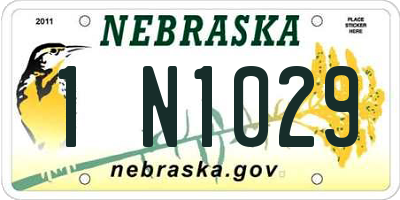 NE license plate 1N1029