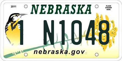 NE license plate 1N1048