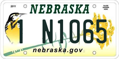 NE license plate 1N1065