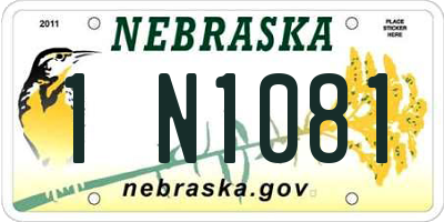 NE license plate 1N1081