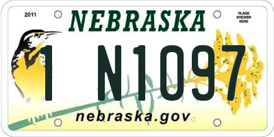 NE license plate 1N1097