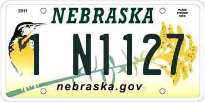 NE license plate 1N1127