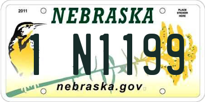 NE license plate 1N1199