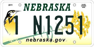 NE license plate 1N1251