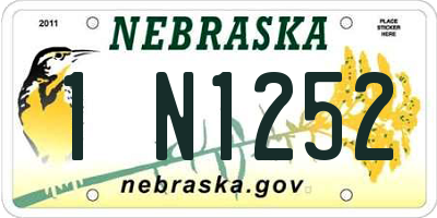 NE license plate 1N1252