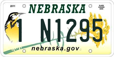 NE license plate 1N1295