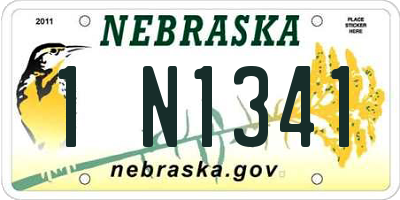 NE license plate 1N1341