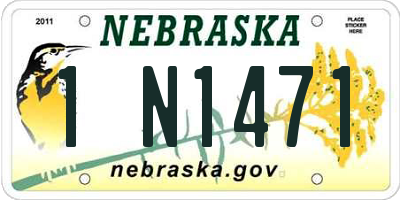 NE license plate 1N1471