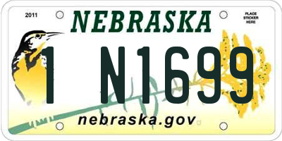 NE license plate 1N1699