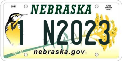 NE license plate 1N2023