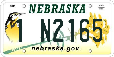 NE license plate 1N2165