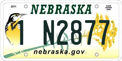 NE license plate 1N2877