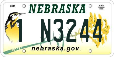 NE license plate 1N3244