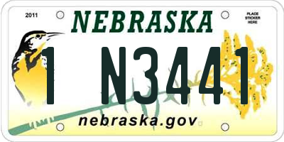 NE license plate 1N3441