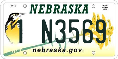 NE license plate 1N3569