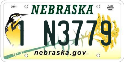 NE license plate 1N3779