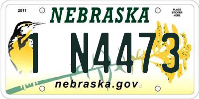NE license plate 1N4473