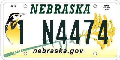 NE license plate 1N4474