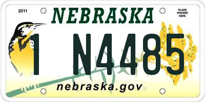 NE license plate 1N4485