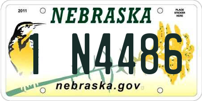NE license plate 1N4486