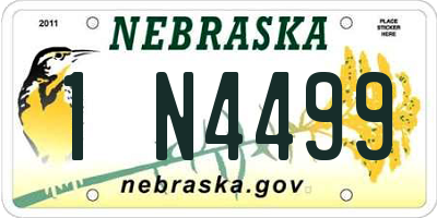 NE license plate 1N4499