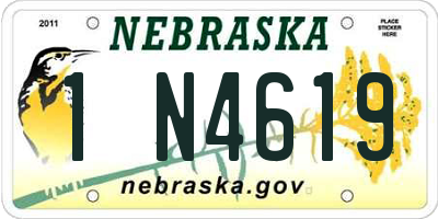 NE license plate 1N4619