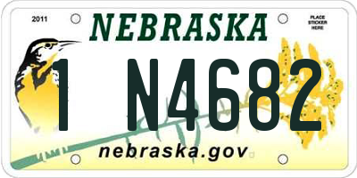 NE license plate 1N4682