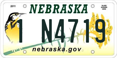 NE license plate 1N4719