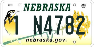 NE license plate 1N4782