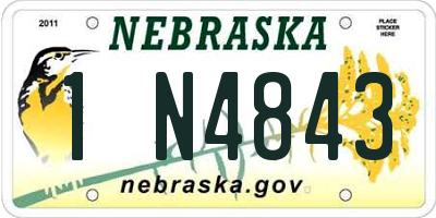 NE license plate 1N4843