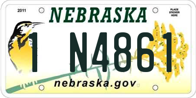 NE license plate 1N4861