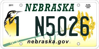 NE license plate 1N5026