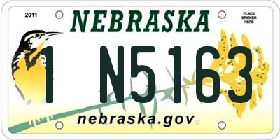 NE license plate 1N5163