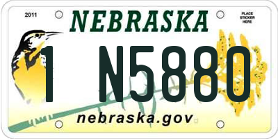 NE license plate 1N5880