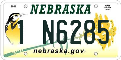 NE license plate 1N6285
