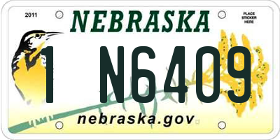 NE license plate 1N6409