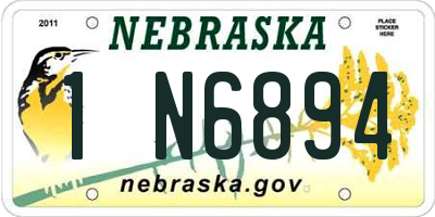 NE license plate 1N6894