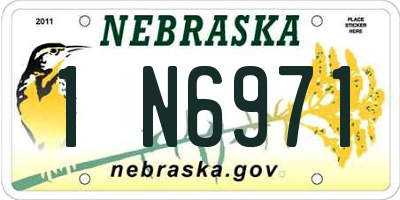 NE license plate 1N6971